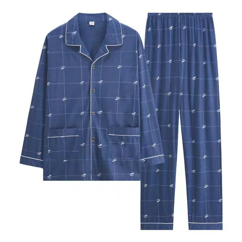 Spring & Autumn Loose Men's Pajamas Suit – Comfortable & Stylish vsth02-6h.myshopify.com