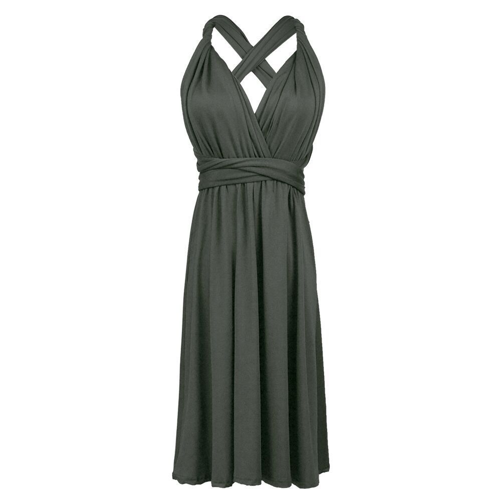 Flattering fit of the lace-up plus-size dress, ideal for both professional and social occasions