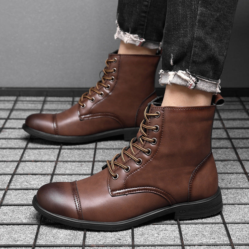 British-Inspired High-Top Shoes for Men – Stylish and Comfortable Casual Footwear