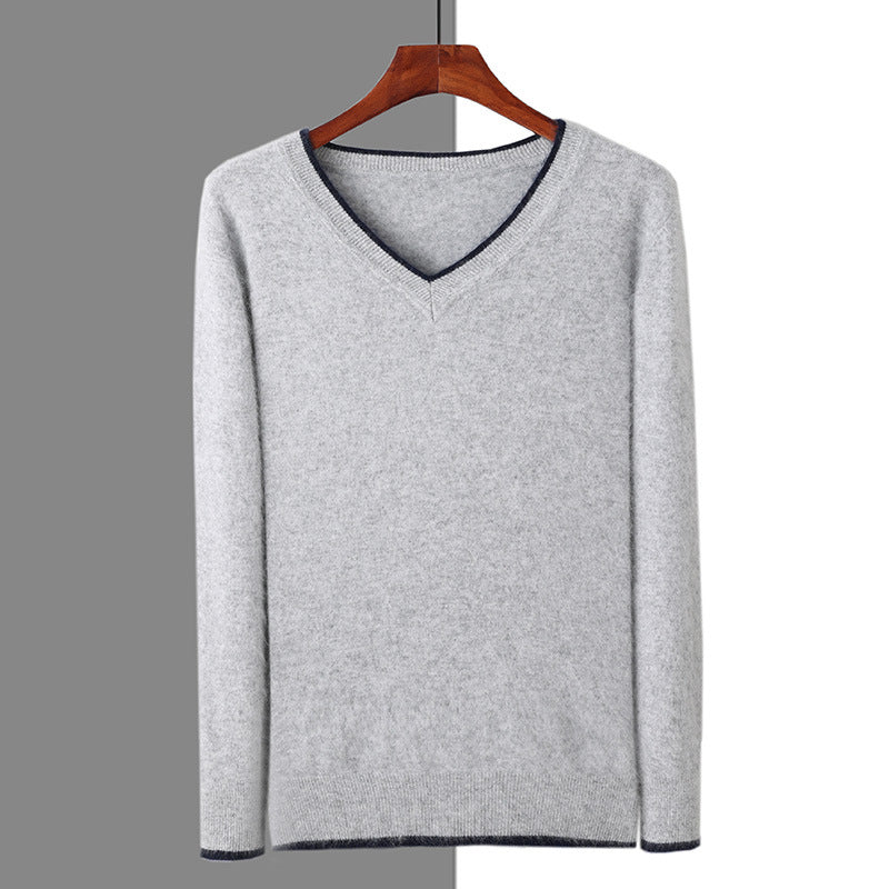 Casual Men’s V-neck Sweater – Loose Fit for Ultimate Comfort