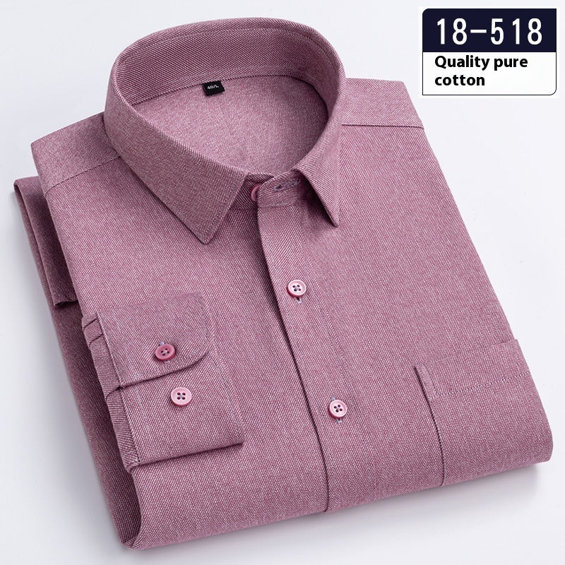 Men’s Solid Color Pocket Shirt with a Clean Cut