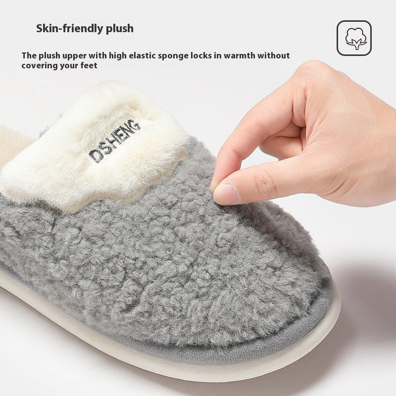 Comfortable winter slippers for men with a soft cotton lining.