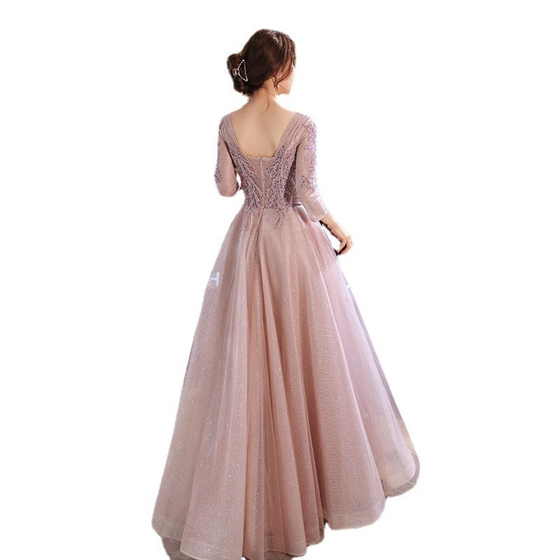 Back View of Elegant Evening Dress – Ideal for Formal Occasions