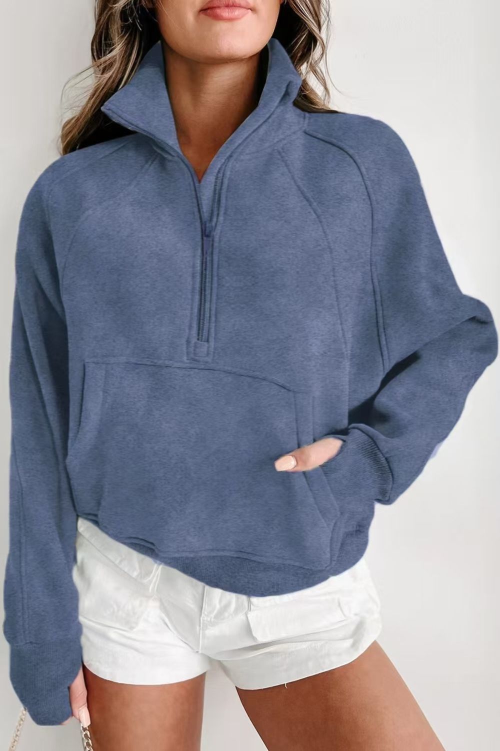 Half Zip Long Sleeve Sweatshirt | Casual & Comfortable Pullover for Women - Filoré