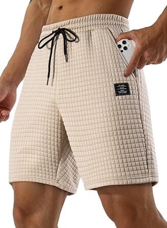 Men’s cool and stylish waffle suit sportswear for summer