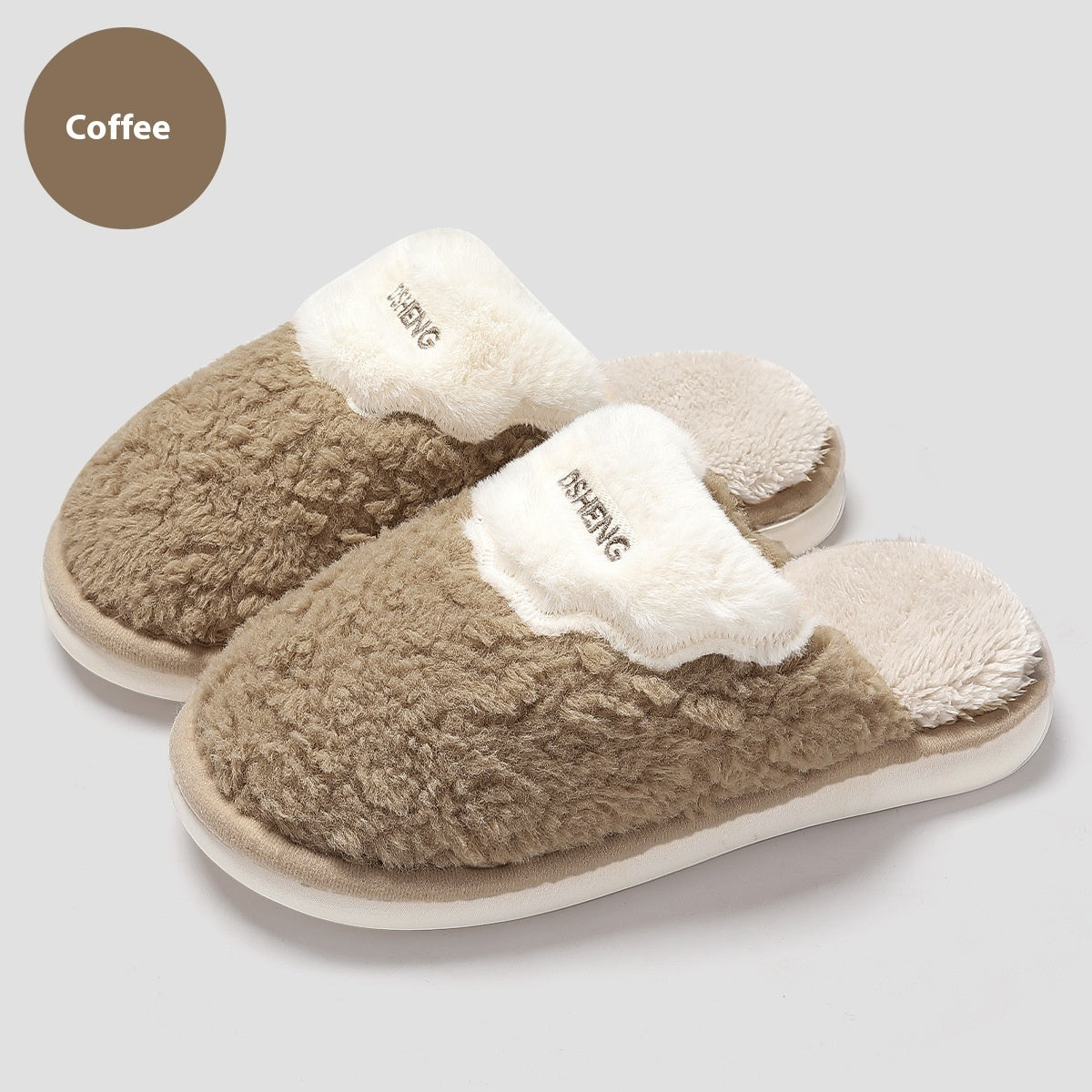 Men's indoor cotton slippers for a comfortable winter at home.