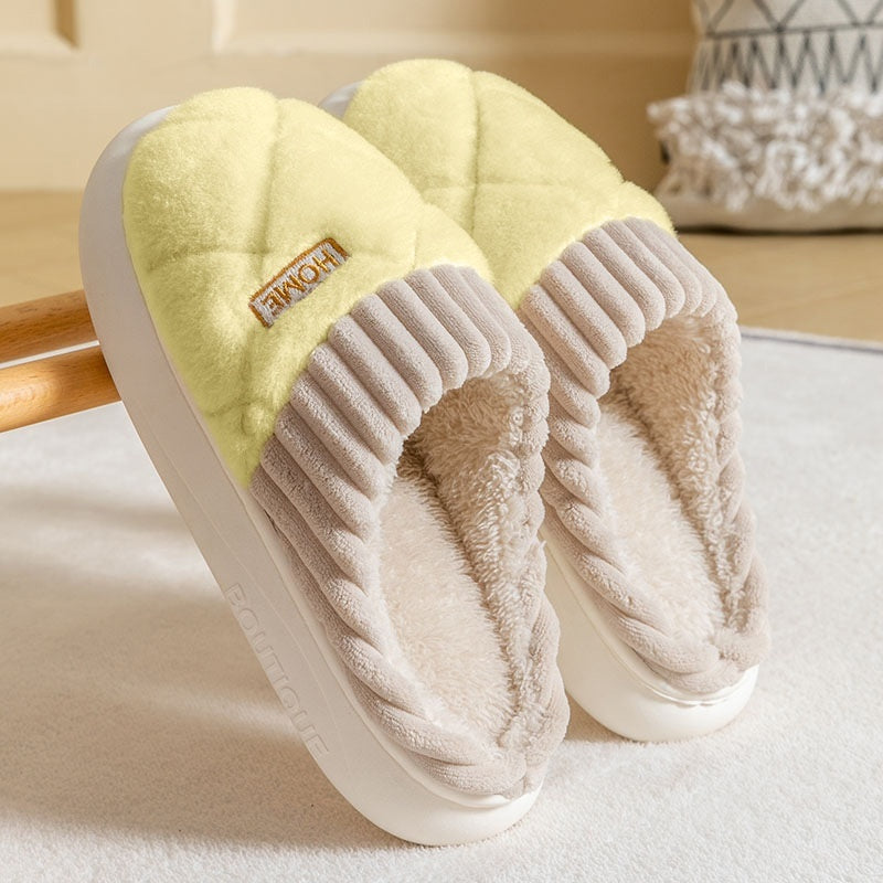 Men's cozy non-slip bedroom slippers with warm plush lining.