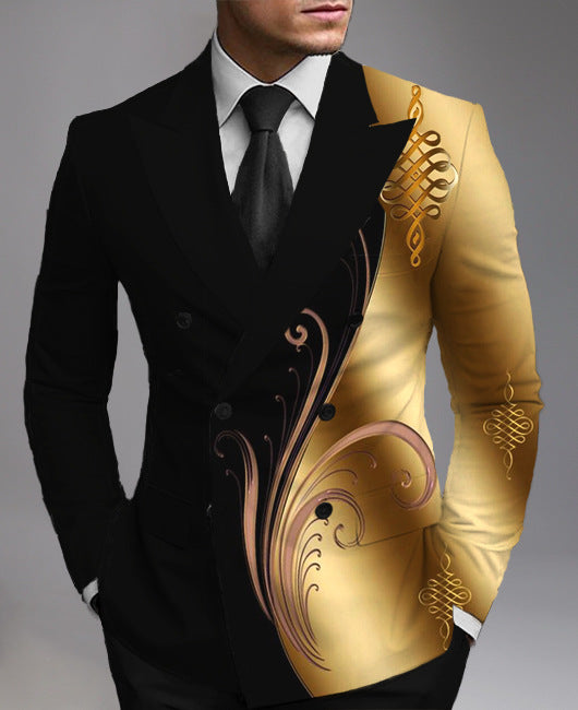 Trendy Men’s Printed Suit Jacket for Fashion Enthusiasts