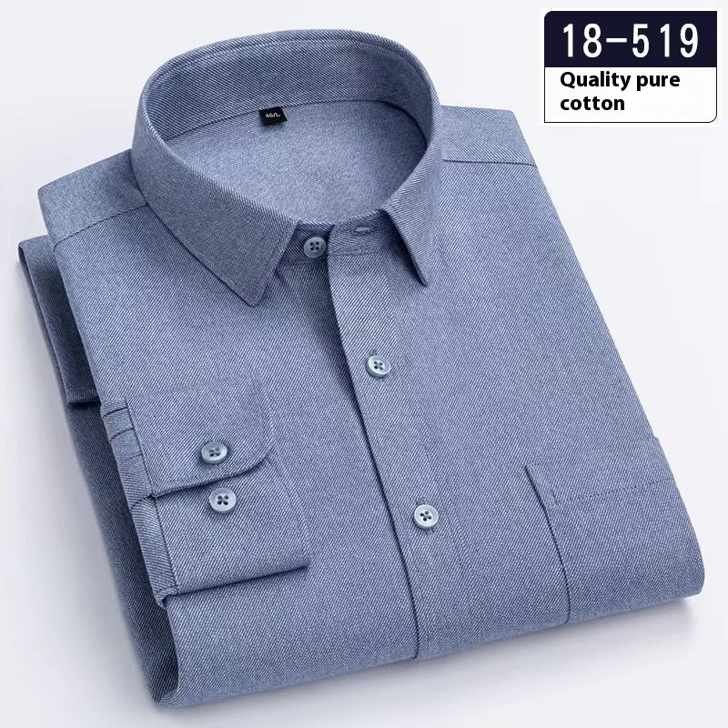 Casual Men’s Long Sleeve Pocket Shirt in Solid Color