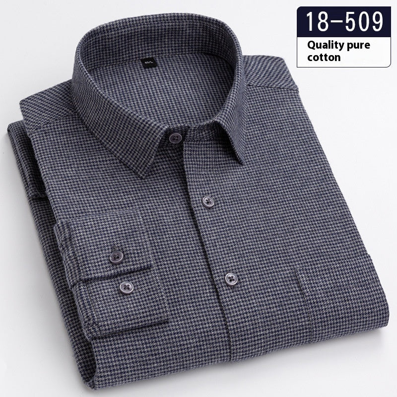 Professional Men’s Solid Color Pocket Shirt for Office and Business