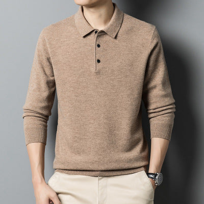 Men’s Polo Collar Sweater – Perfect for Cold Weather