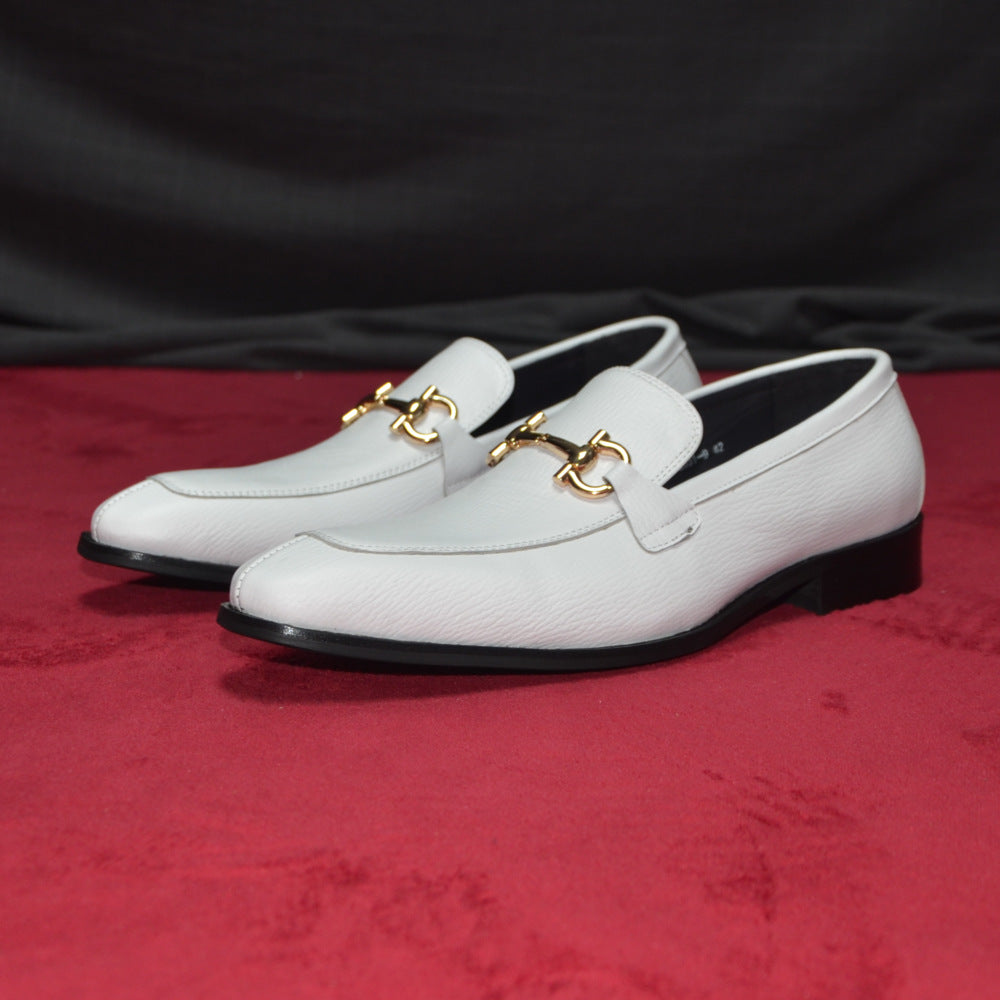 Men's premium casual fashion white shoes with a sleek design.