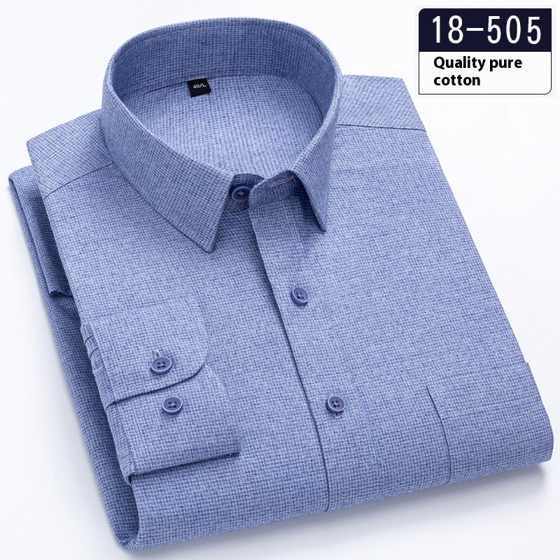 Business Ready Men’s Solid Color Pocket Shirt