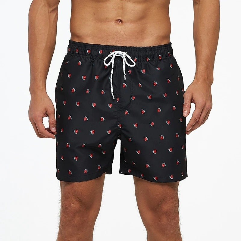 Model Wearing Digital Printing Hawaiian Shorts – Trendy and Comfortable