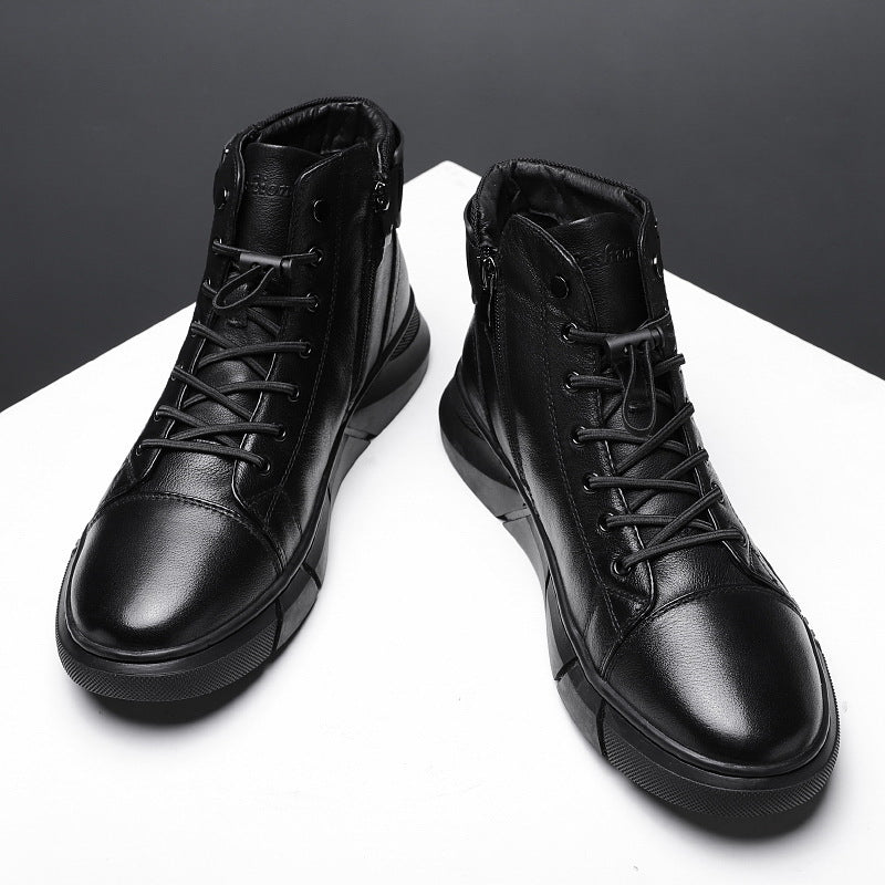 Plus size men's soft-soled Martin boots, stylish and durable for everyday wear.