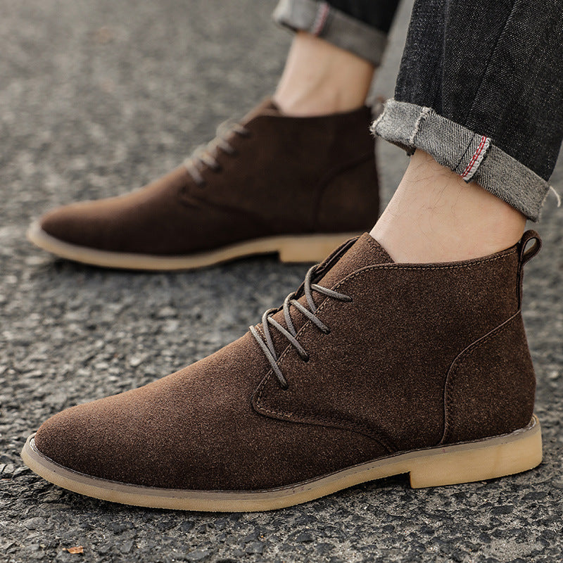 Premium retro men's business boots with a sophisticated British touch.