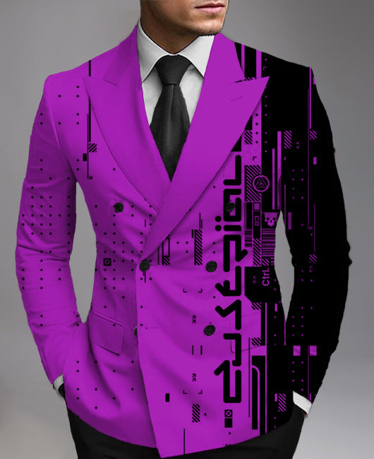 Men’s Printed Suit Jacket – Ideal for Party or Casual Events