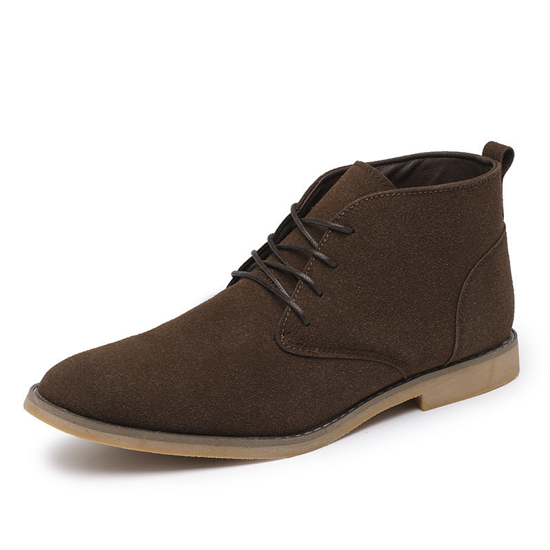 Retro elegant men's business footwear with British-inspired design.