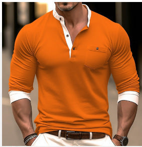 Layering Essential – Men’s Long Sleeve Round Neck Bottoming Shirt