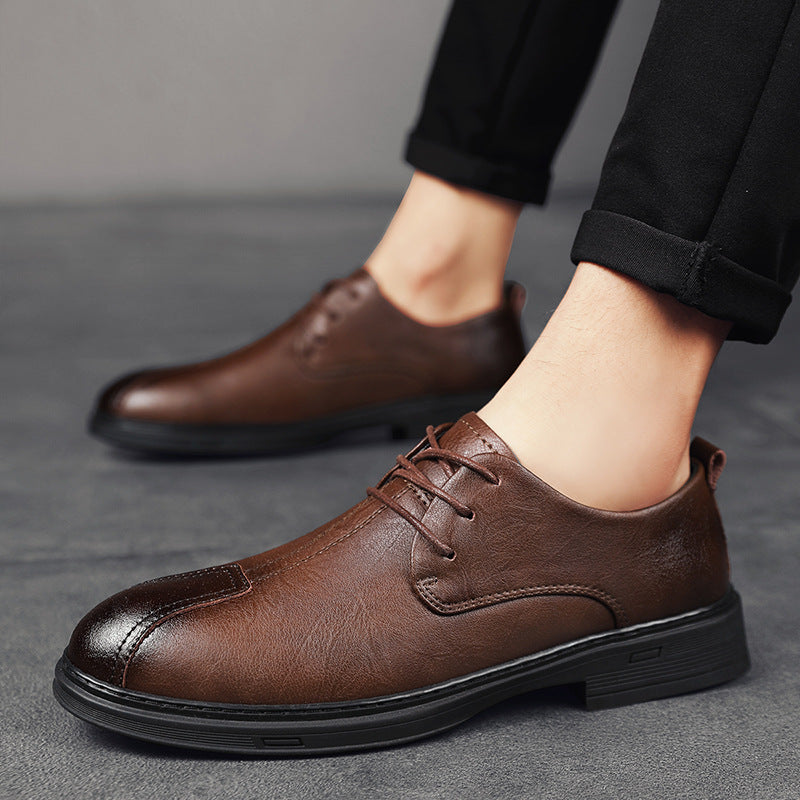 Stylish plus size men's casual leather shoes for versatile outfits.