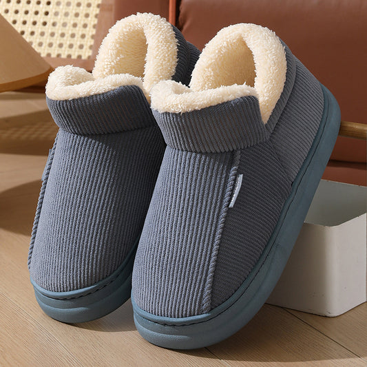 Thermal ankle wrap cotton shoes designed for cozy indoor comfort.