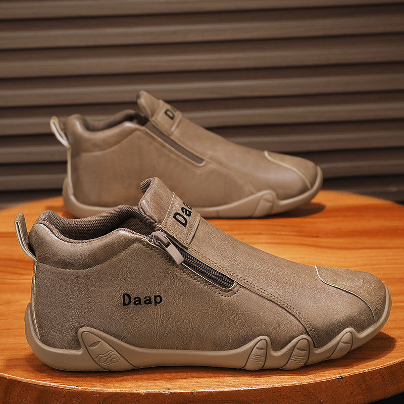 Trendy outdoor climbing boots for men with a rugged design.