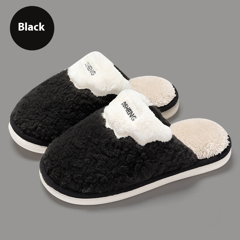 Warm cotton slippers for men, perfect for winter relaxation indoors.