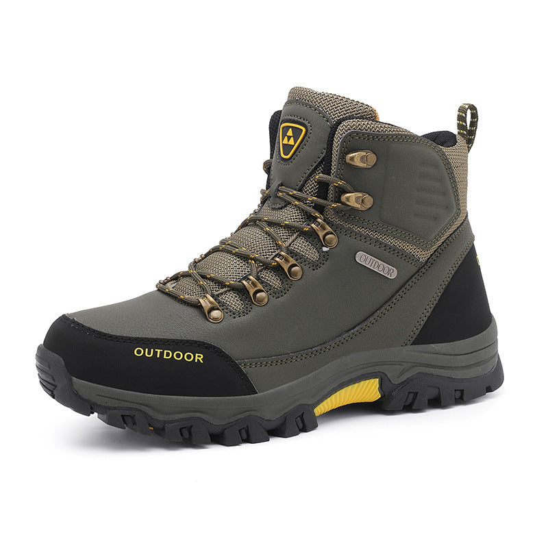 Waterproof fleece-lined snow boots for men, perfect for winter.