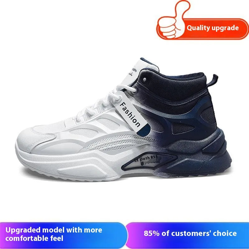 Men's wear-resistant casual high-top footwear with a trendy appearance.