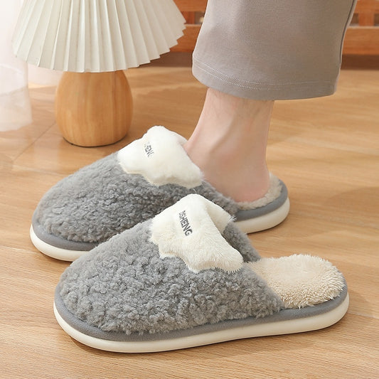 Cozy winter cotton slippers for men designed for indoor comfort.