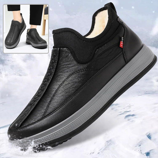 Winter Fleece Snow Boots for Men, perfect for cold weather with a cozy fleece lining.